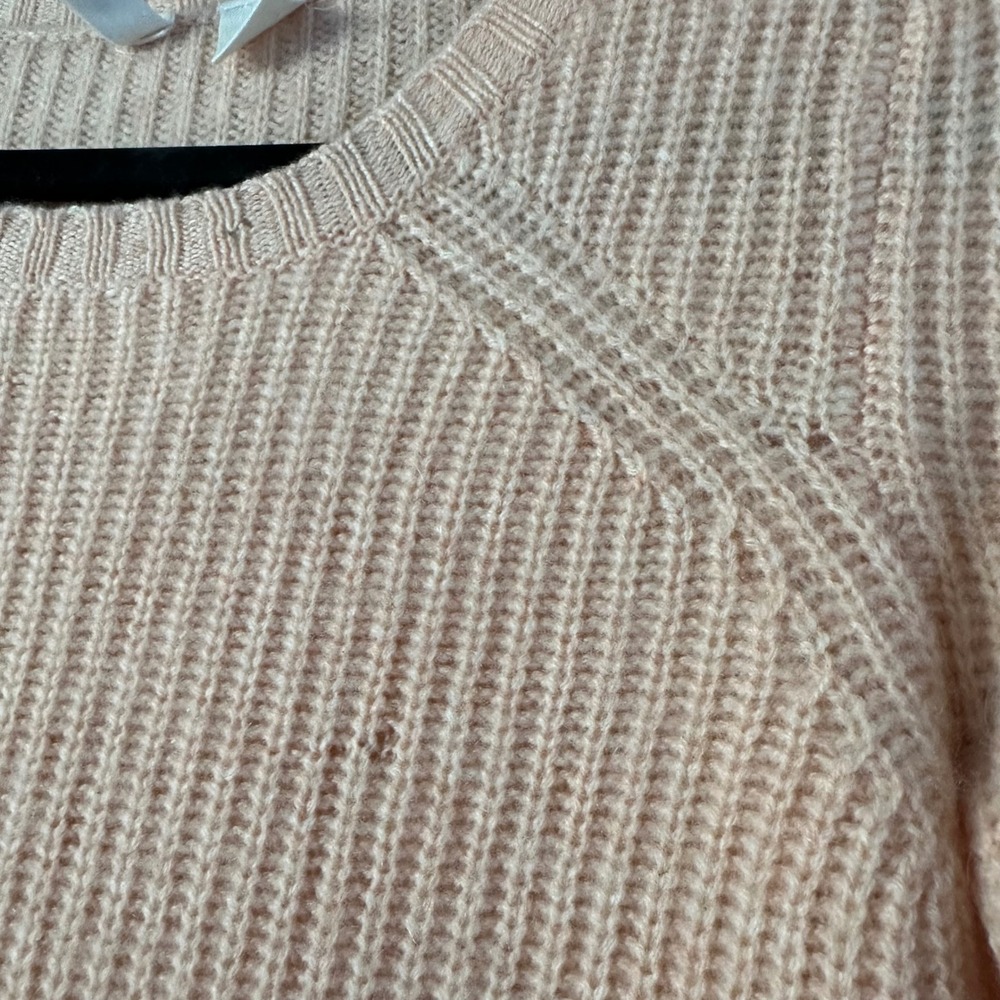 Anthropologie Moth‎ 100% Cashmere Peach Orange Bell Sleeve Knit Sweater XS - Picture 8 of 10